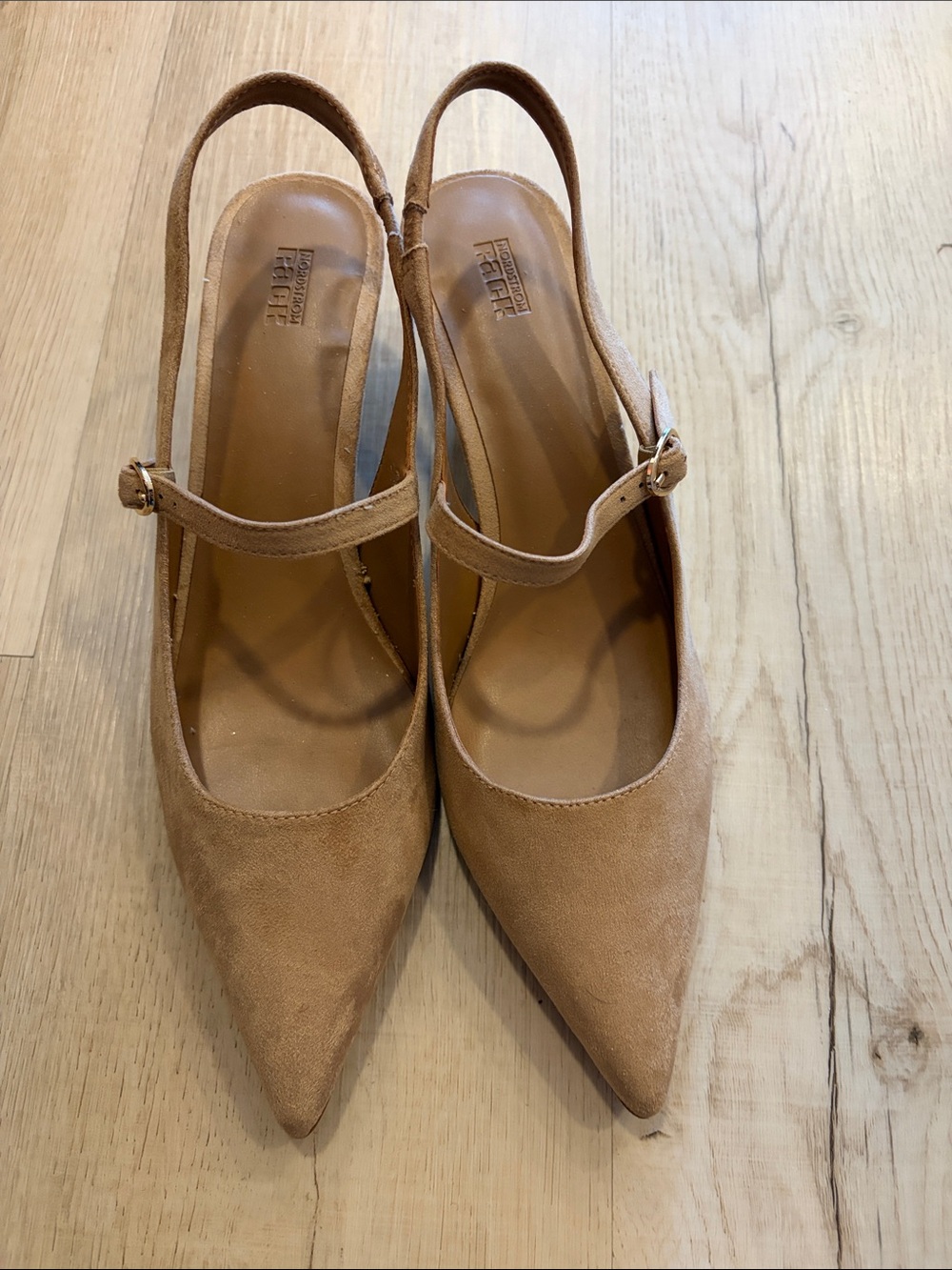 Miranda Suedue Super Comfort Sling Back Low Pump Heels